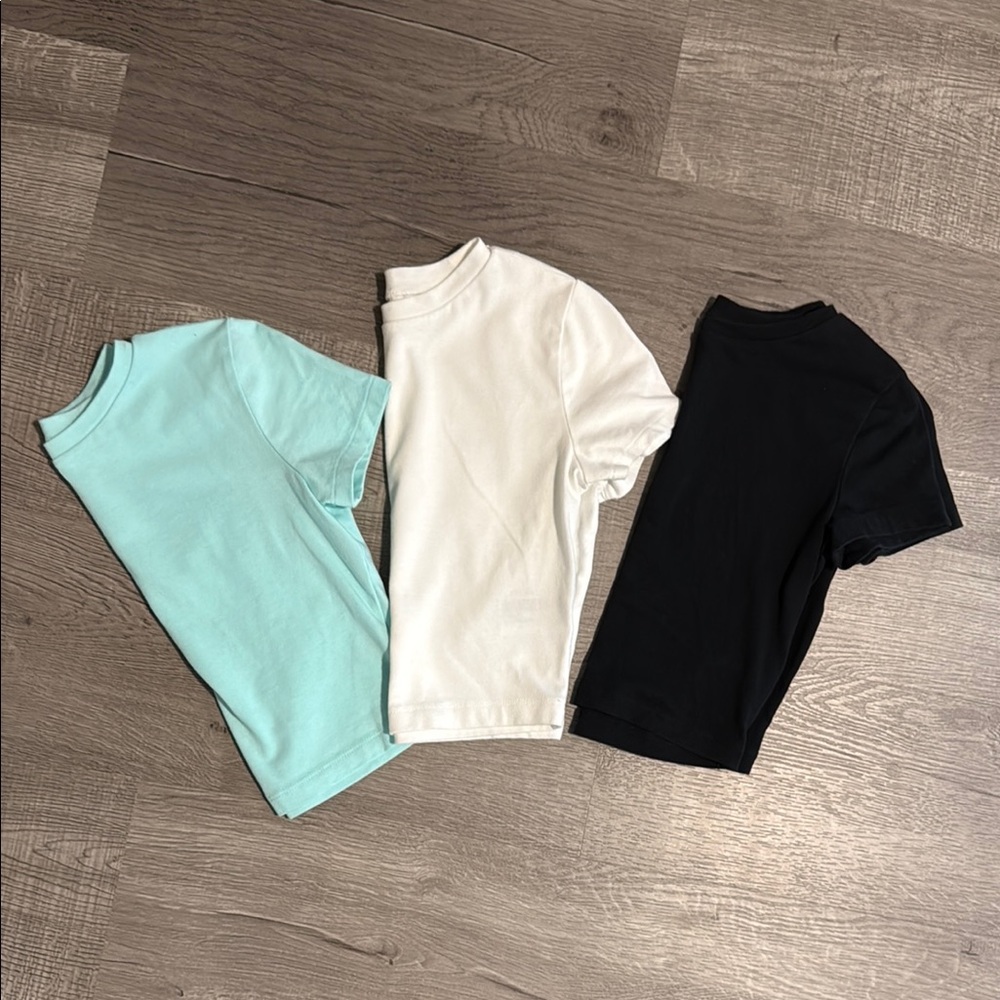 Set of Three Wild Fable T-Shirts - Black, White, and Light Blue